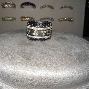 Freida Rothman Statement Ring with Gold and Black